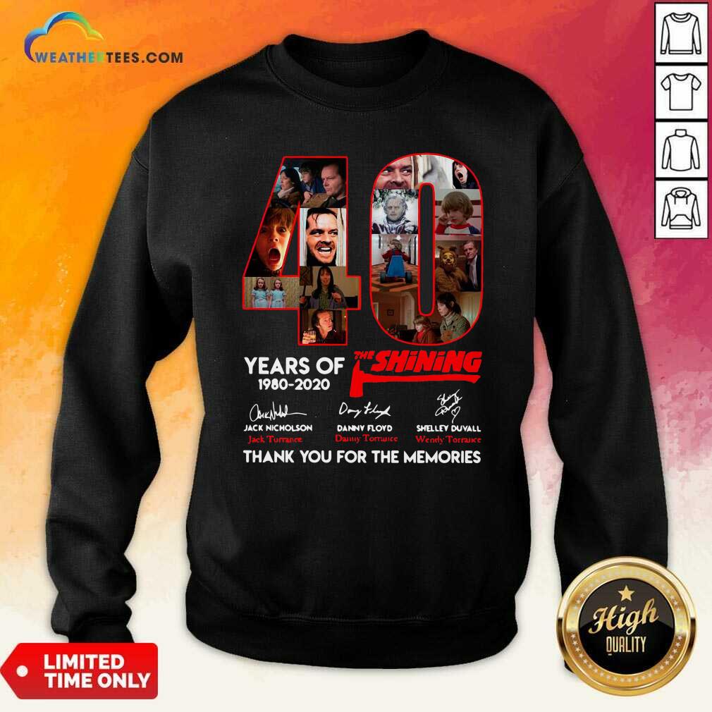 Top The Shining 40 Years Thank You For The Memories Signatures Shirt - Image 2