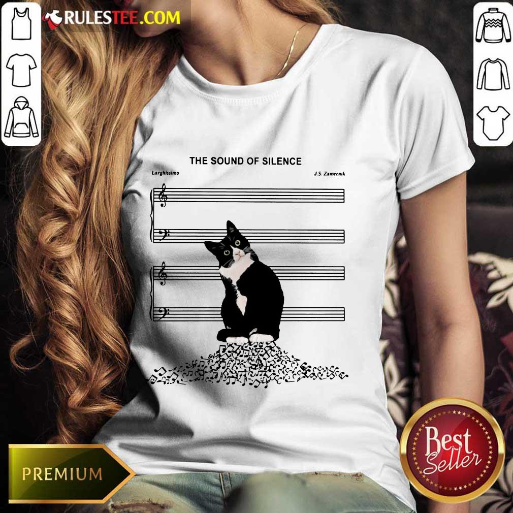 Top The Sound Of Silence Music And Cats Lover Shirt - Image 3