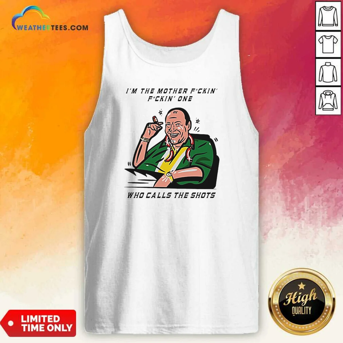 Top Tony Soprano Im The Mother Fuckin One WHO Class The Shots Shirt - Image 5