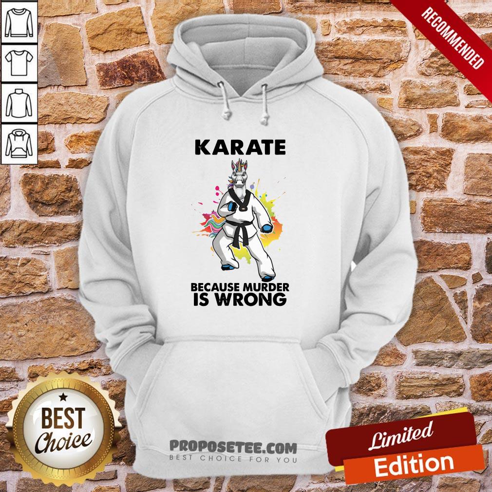 Top Unicorn Karate Because Murder Is Wrong Shirt - Image 5