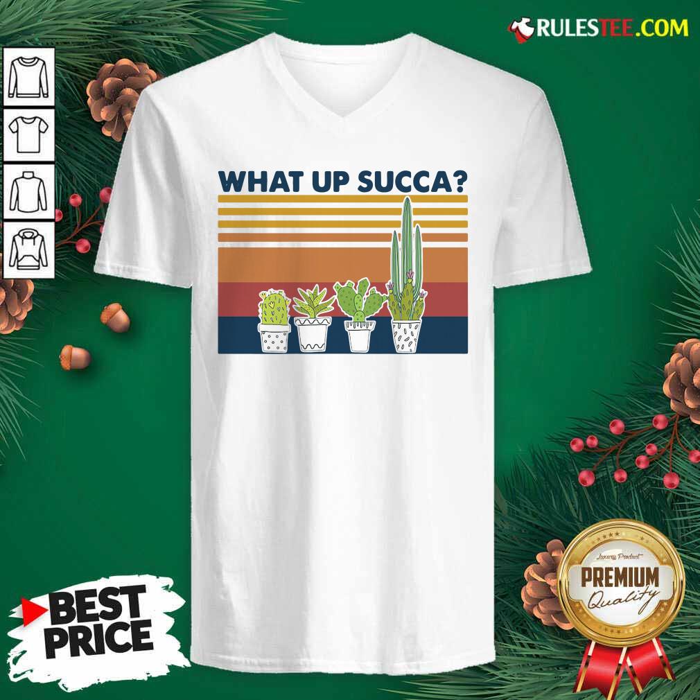 Top Vintage Gardening What Up Succa T-Shirt - Image 3