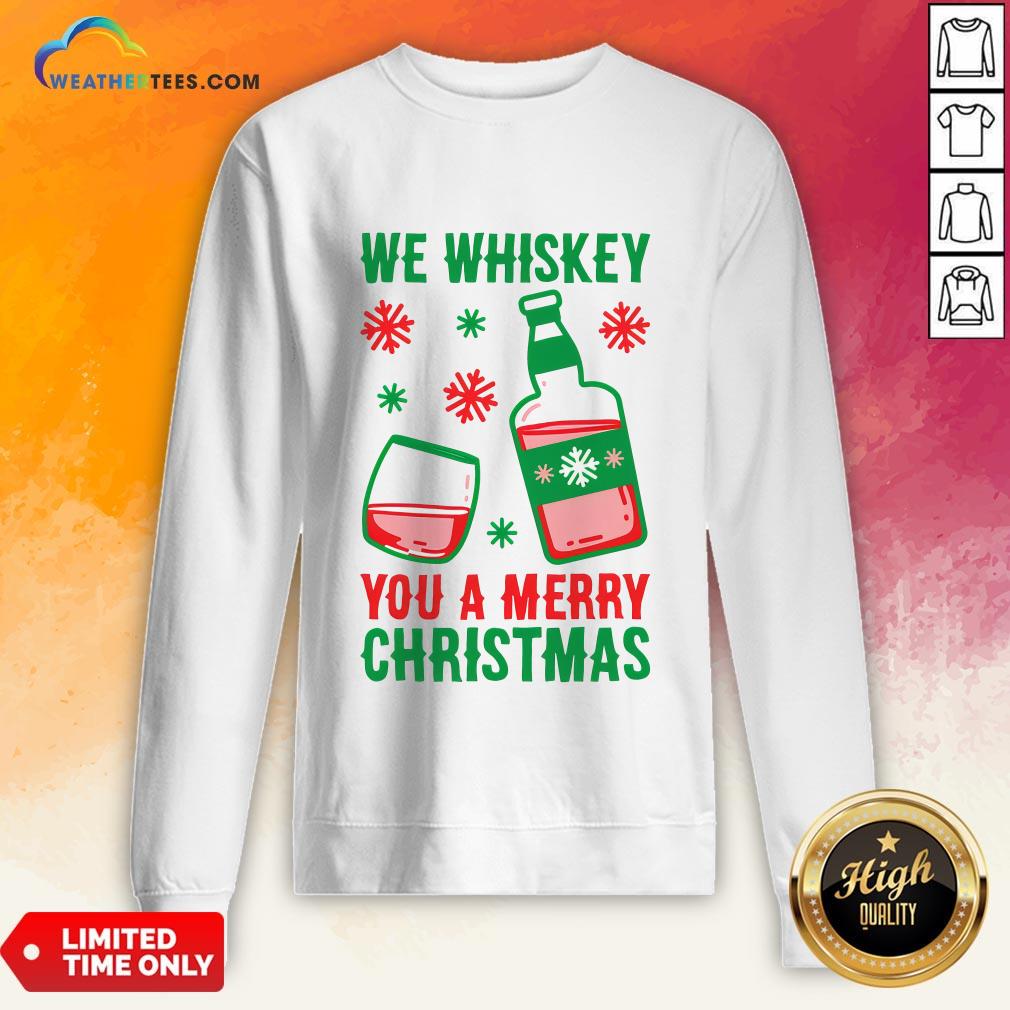 Top We Whiskey You A Merry Christmas Shirt - Image 4