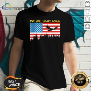Alternative view of Top We Will Soare Again American Flag Shirt