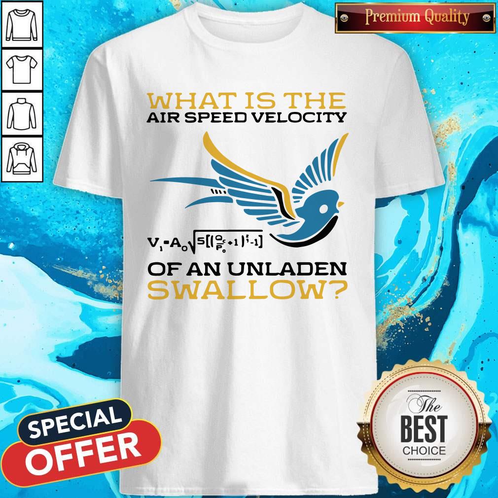 Top What Is The Airspeed Velocity Of An Unladen Swallow Shirt
