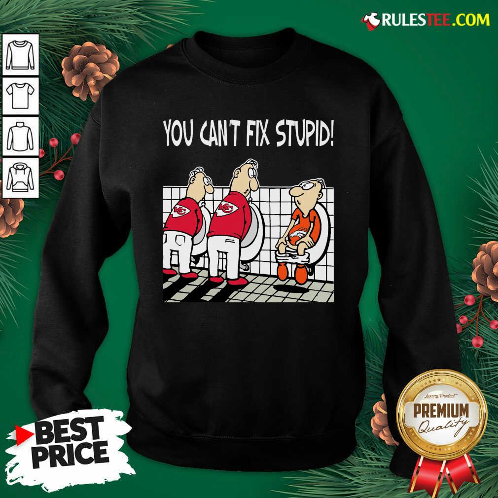 Top You Can’t Fix Stupid Funny Kansas City Chiefs NFL Shirts - Image 2