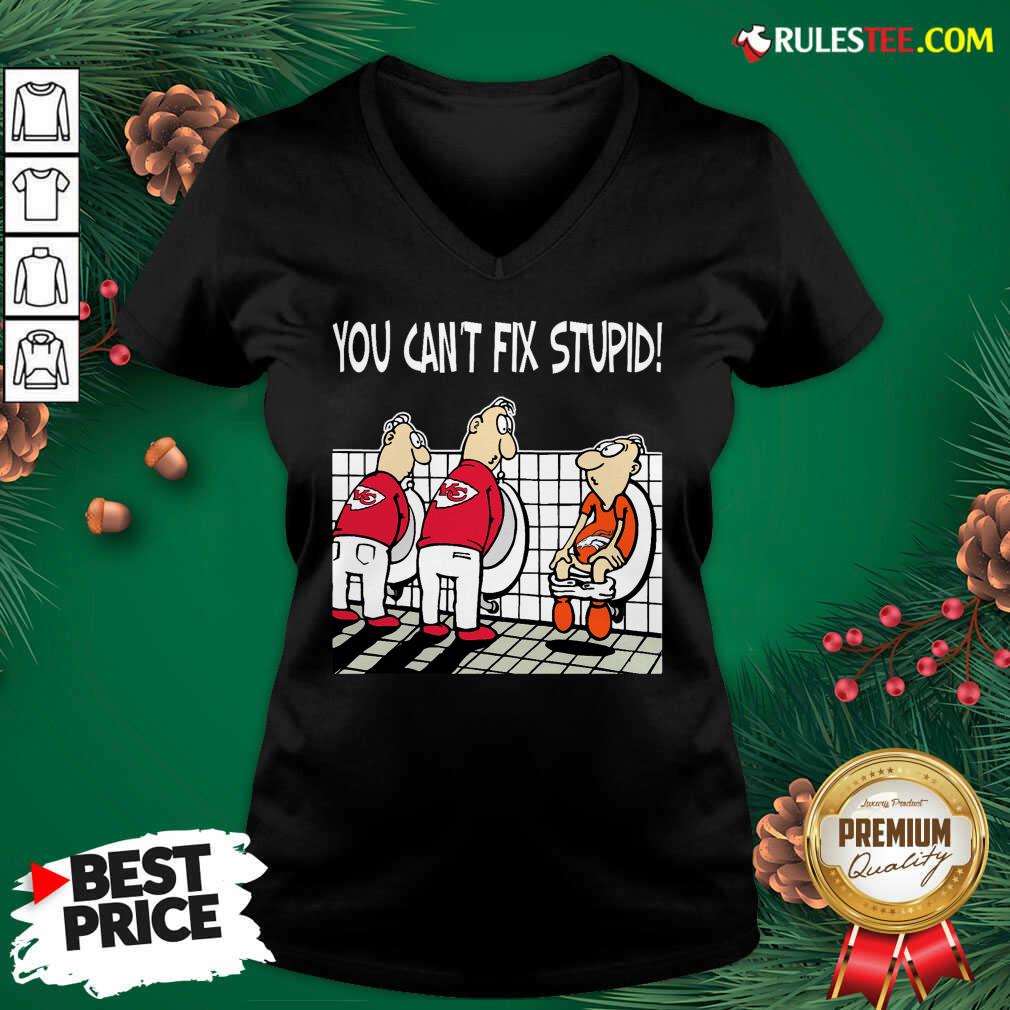 Top You Can’t Fix Stupid Funny Kansas City Chiefs NFL Shirts - Image 4