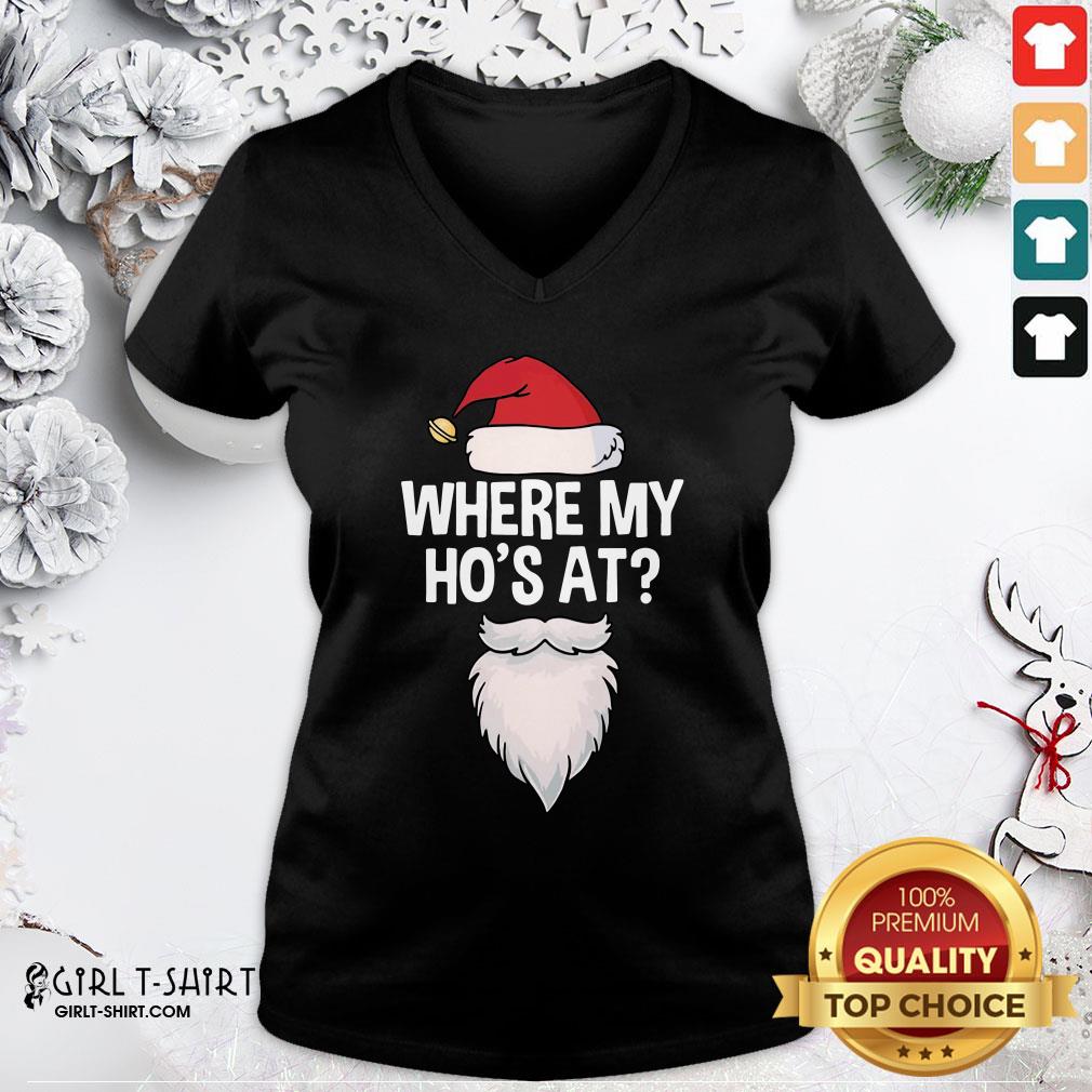 Tree Santa Where My Ho’s At Christmas Shirt - Image 3