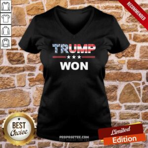 Alternative view of Trump Won 4th Of July American Flag Shirt