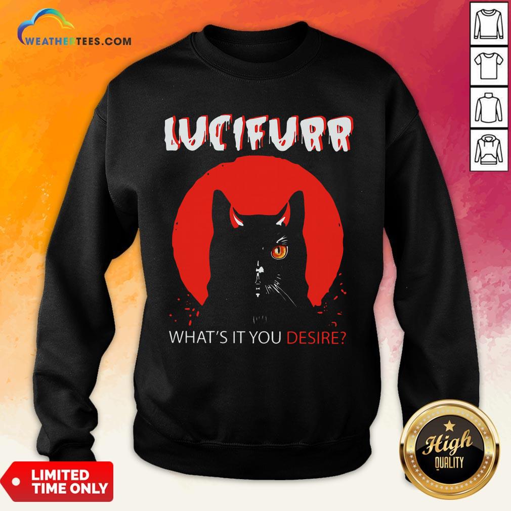 Trust Black Cat Lucifurr What’s It You Desire Shirt - Image 4