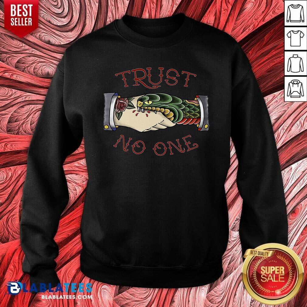Trust No One American Traditional Tattoo Shirt - Image 5