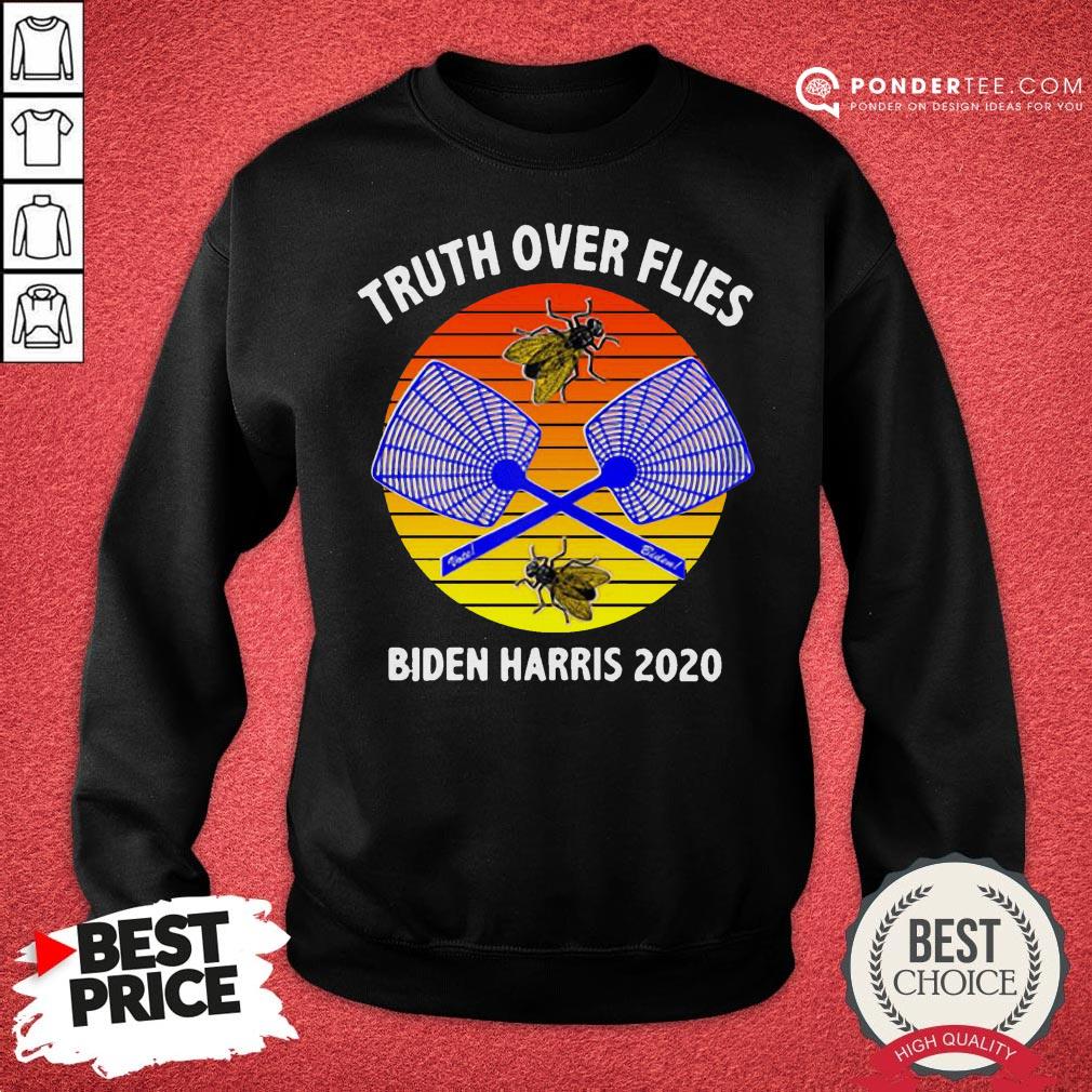 Truth Over Flies Biden Harris 2020 Vintage Shirt - Image 4