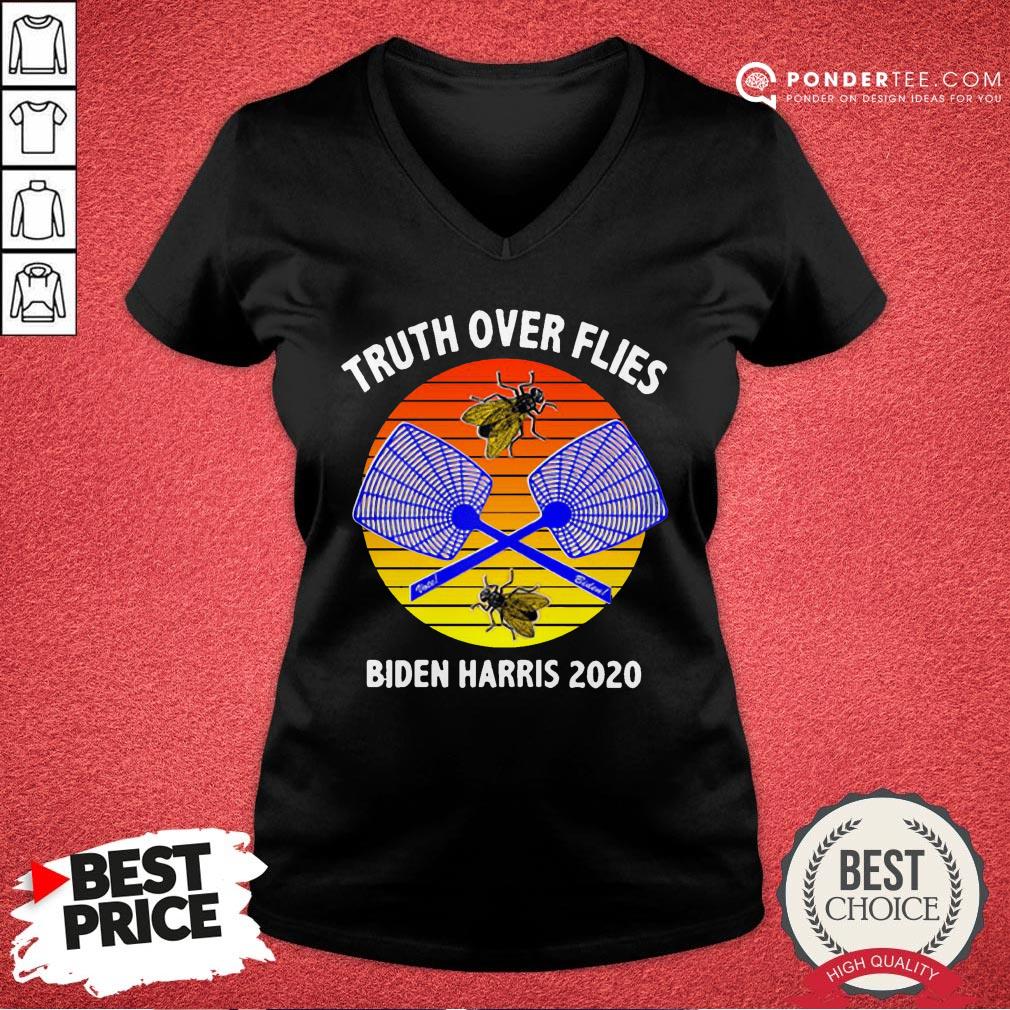 Truth Over Flies Biden Harris 2020 Vintage Shirt - Image 3
