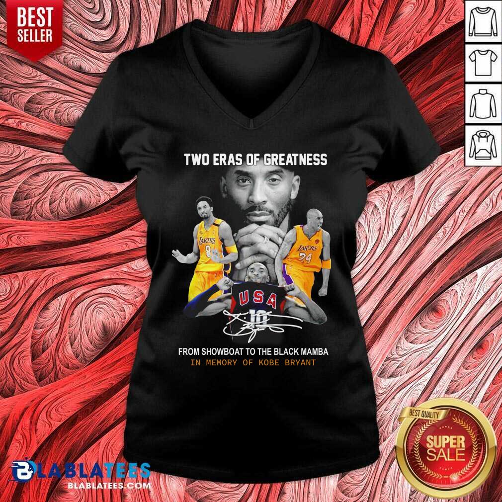 Two Eras Of Greatness From Showboat To The Black Mamba In Memory Of Kobe Bryant Shirt - Image 4
