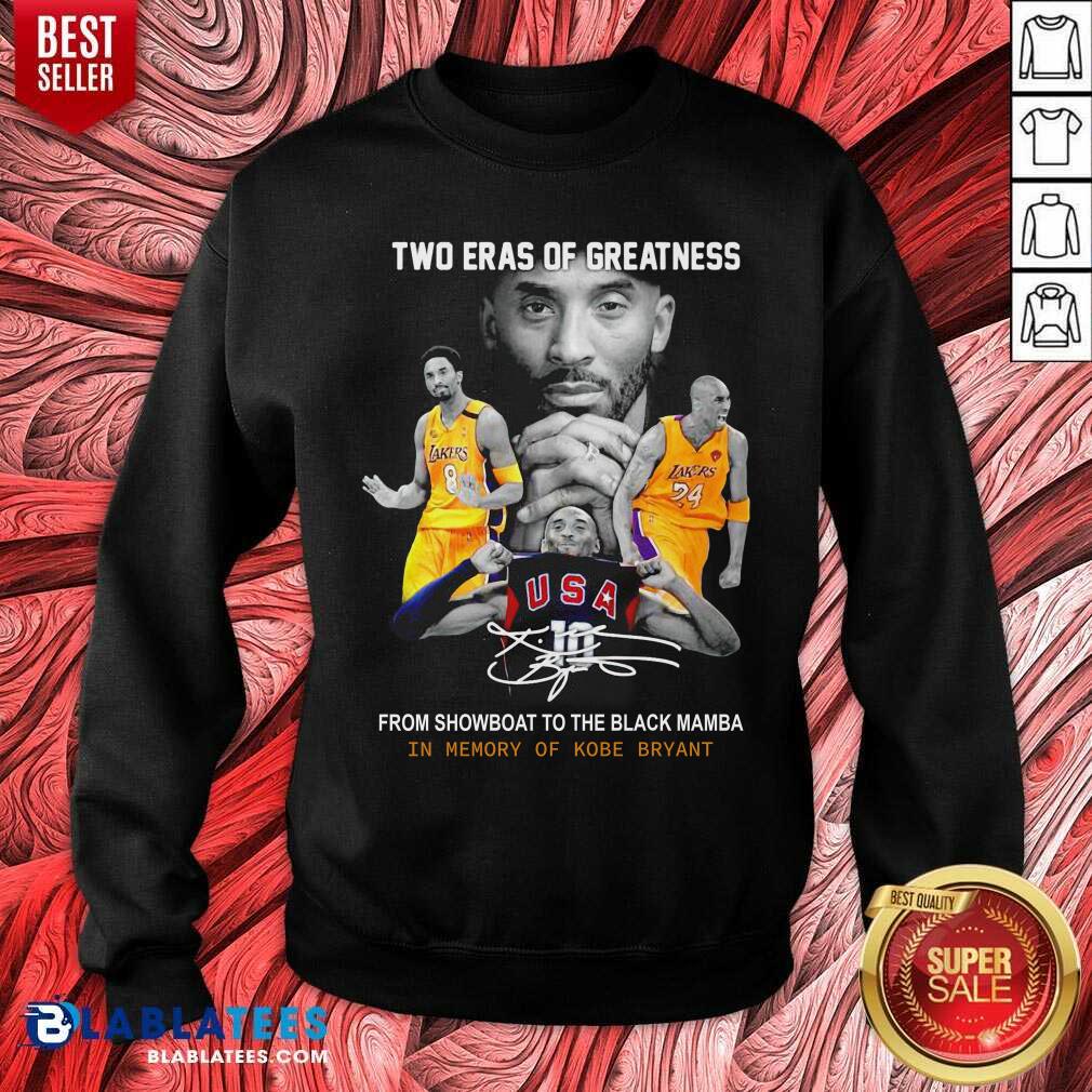 Two Eras Of Greatness From Showboat To The Black Mamba In Memory Of Kobe Bryant Shirt - Image 2
