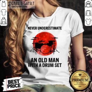 Alternative view of Underestimate With A Drum Set Shirt