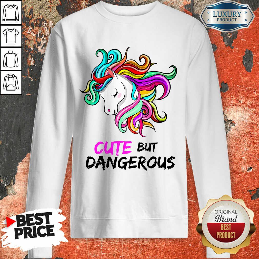 Unicorn Cute But Dangerous Shirt - Image 5