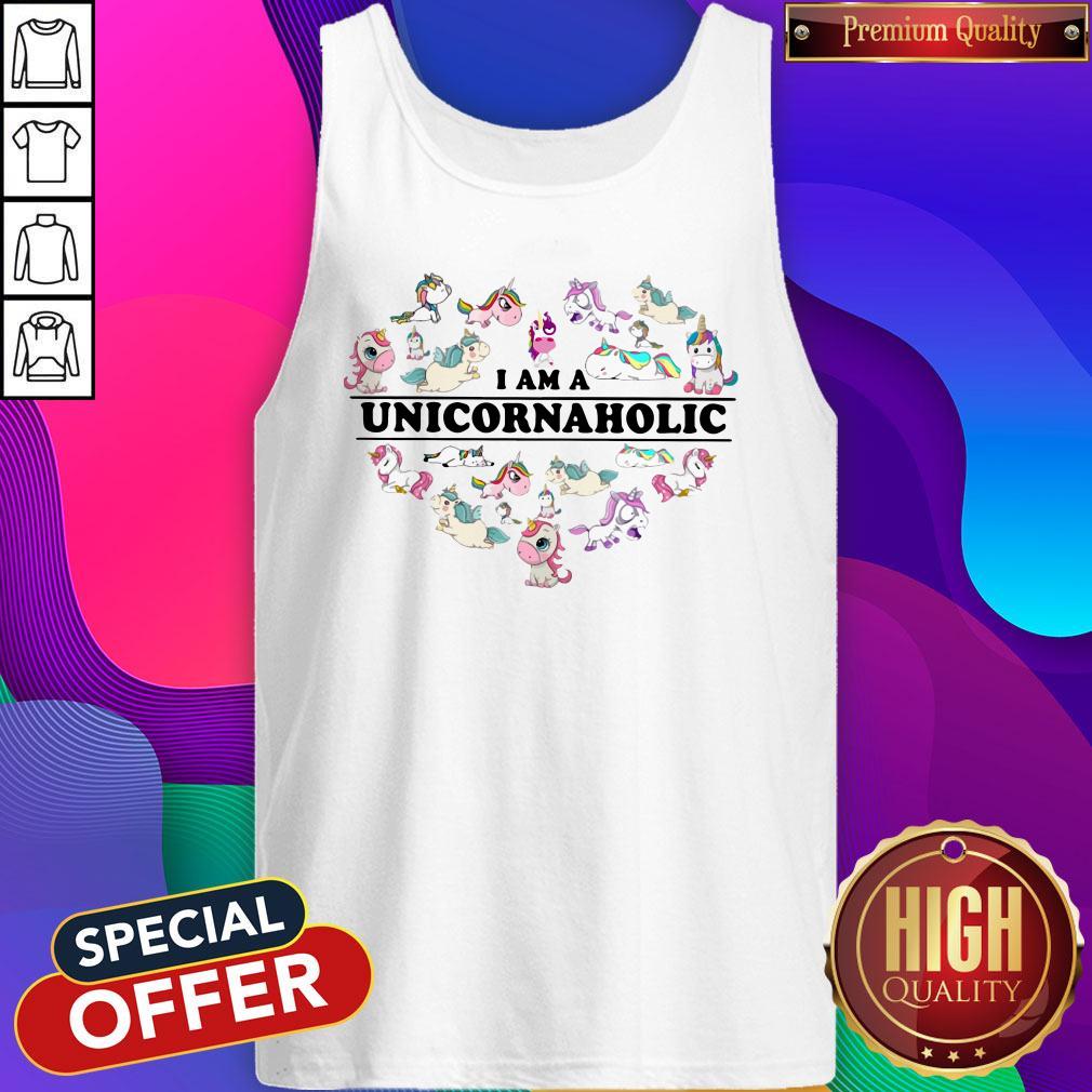 Unicorn Heart I Am Unicornaholic Shirt - Image 4