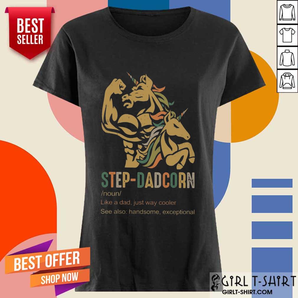 Unicorn Step-dadcorn Vintage Shirt - Image 2