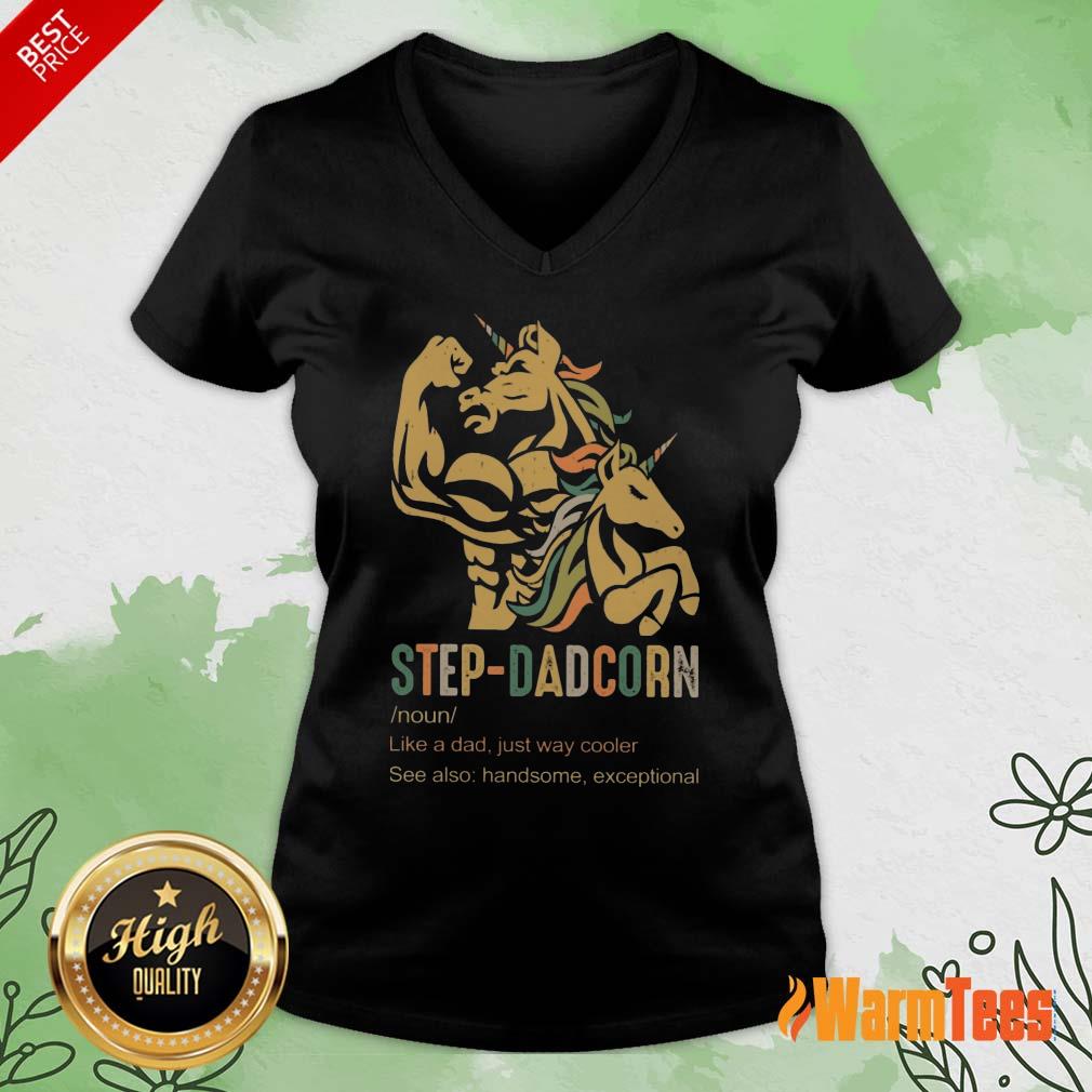 Unicorn Step-dadcorn Vintage Shirt - Image 4