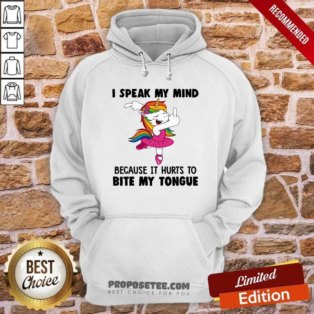 Unicorns I Speak My Mind Because It Hurts To Bite My Tongue Shirt - Image 2