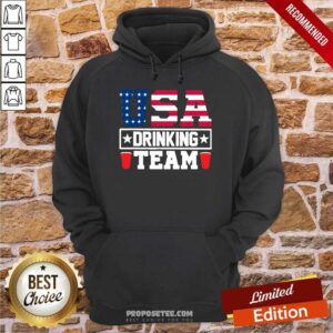 Alternative view of USA Drinking Team Funny Drinking Beer Shirt