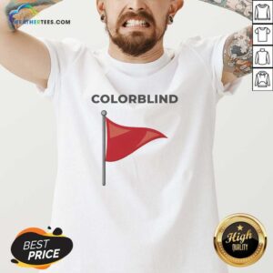 Alternative view of Mario Mirante Red Flag Colorblind T-shirt