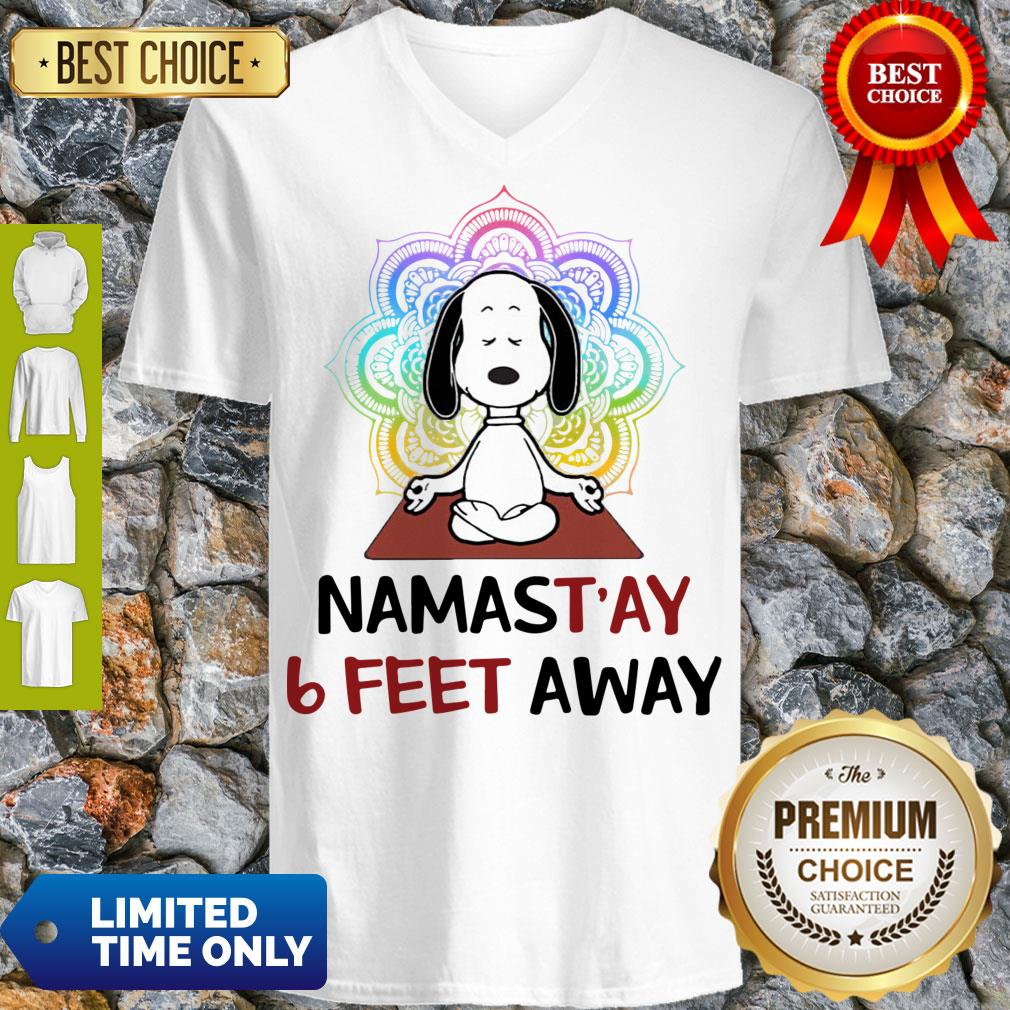 Good Snoopy Namastay 6 Feet Away Shirt - Image 3