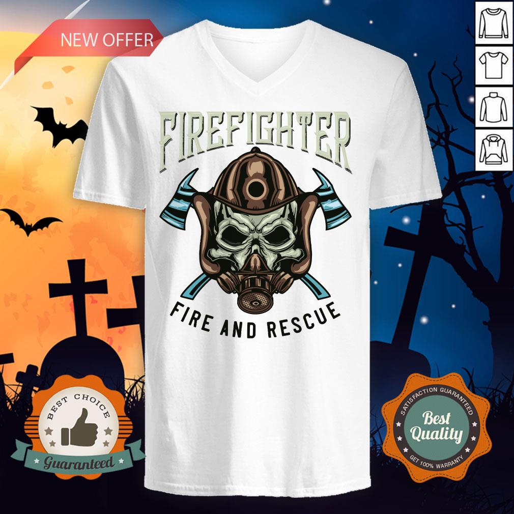 Halloween Firefighter Rescue Fire And Rescue Shirt - Image 3