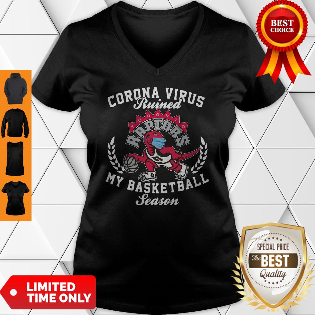 Toronto Raptors Coronavirus Ruined My Basketball Season Shirt - Image 4