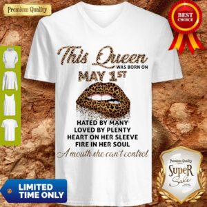 Alternative view of Cute Lips Leopard This Queen Was Born On May 1st Hated By Many Loved By Plenty Shirt