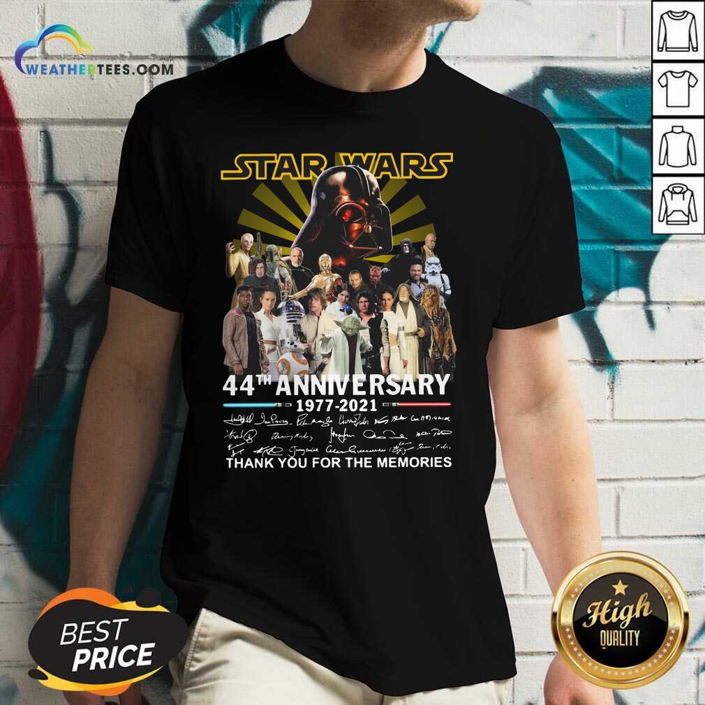 Top Start Wars 44th Anniversary 1977 2021 Signatures Thank You For The Memories Shirt - Image 3