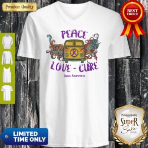 Alternative view of Good Hippie Bus Peace Love Cure Lupus Awareness Shirt