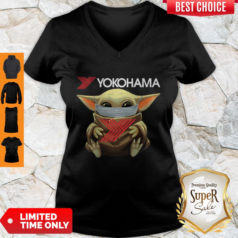 Official Baby Yoda Face Mask Yokohama Shirt - Image 2
