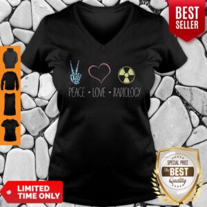 Alternative view of Awesome Peace Love Radiology Shirt