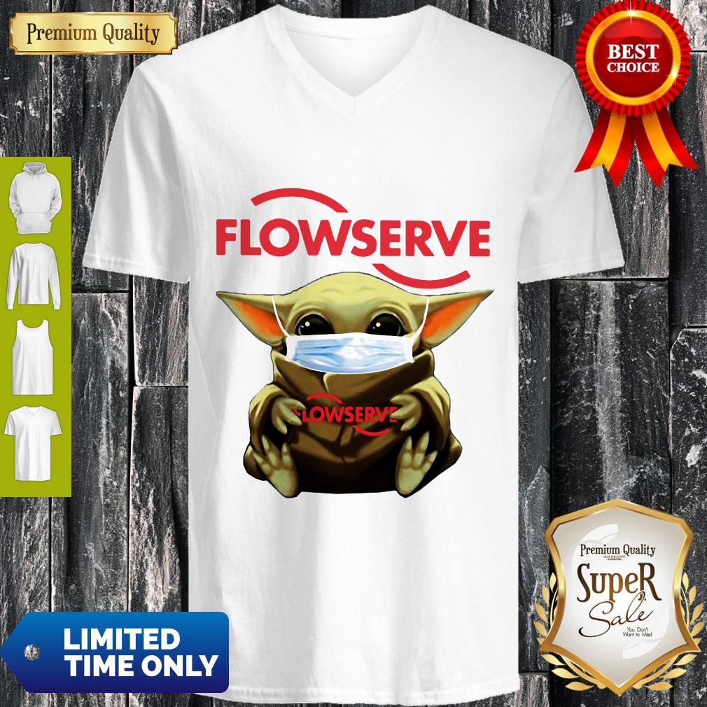 Top Baby Yoda Mask Flowserve I Can’t Stay At Home Coronavirus Shirt - Image 4