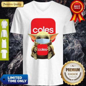 Alternative view of Official Baby Yoda Face Mask Hug Coles Shirt