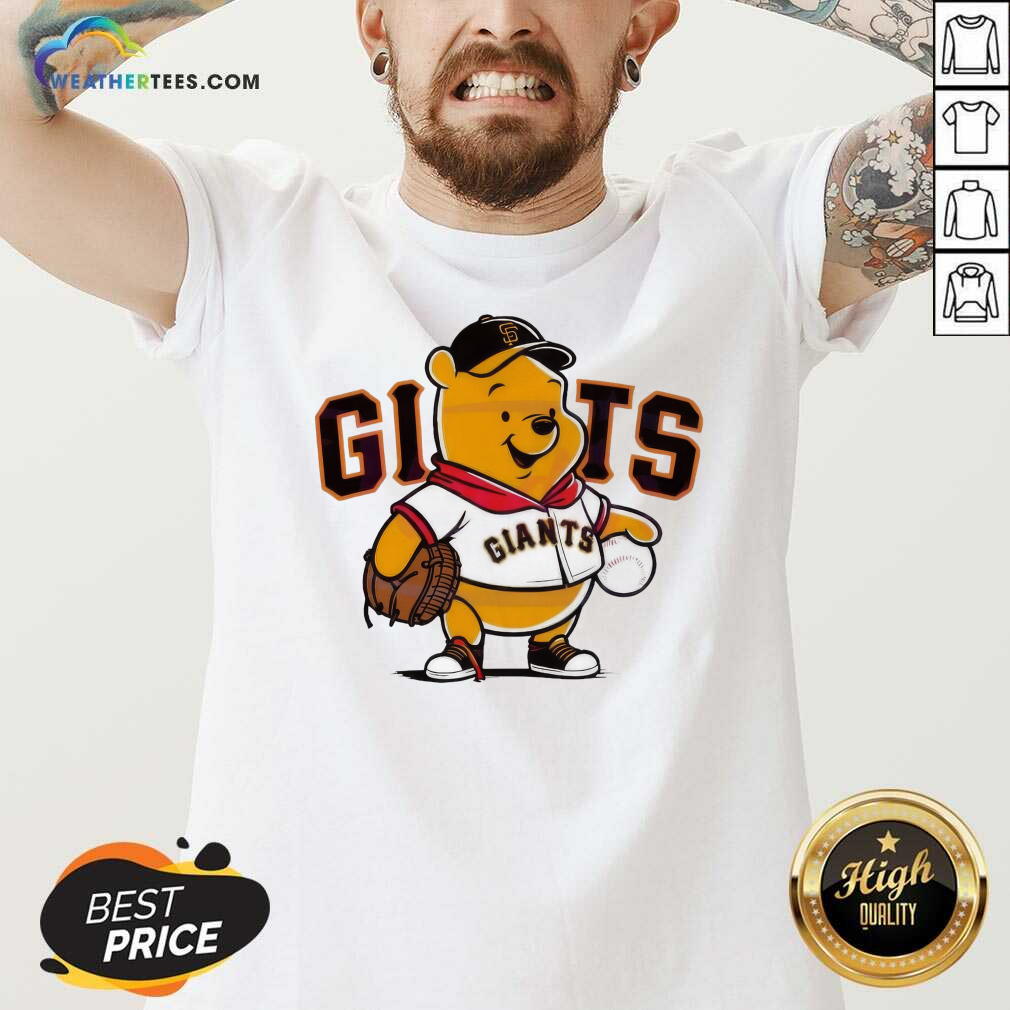 Winnie The Pooh San Francisco Giants Baseball T-Shirt - Image 4