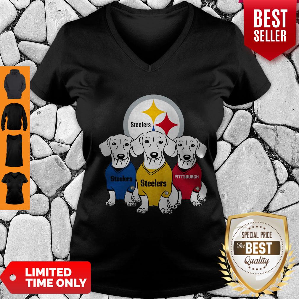 Good Dachshund Dogs Pittsburgh Steelers Logo Shirt - Image 4
