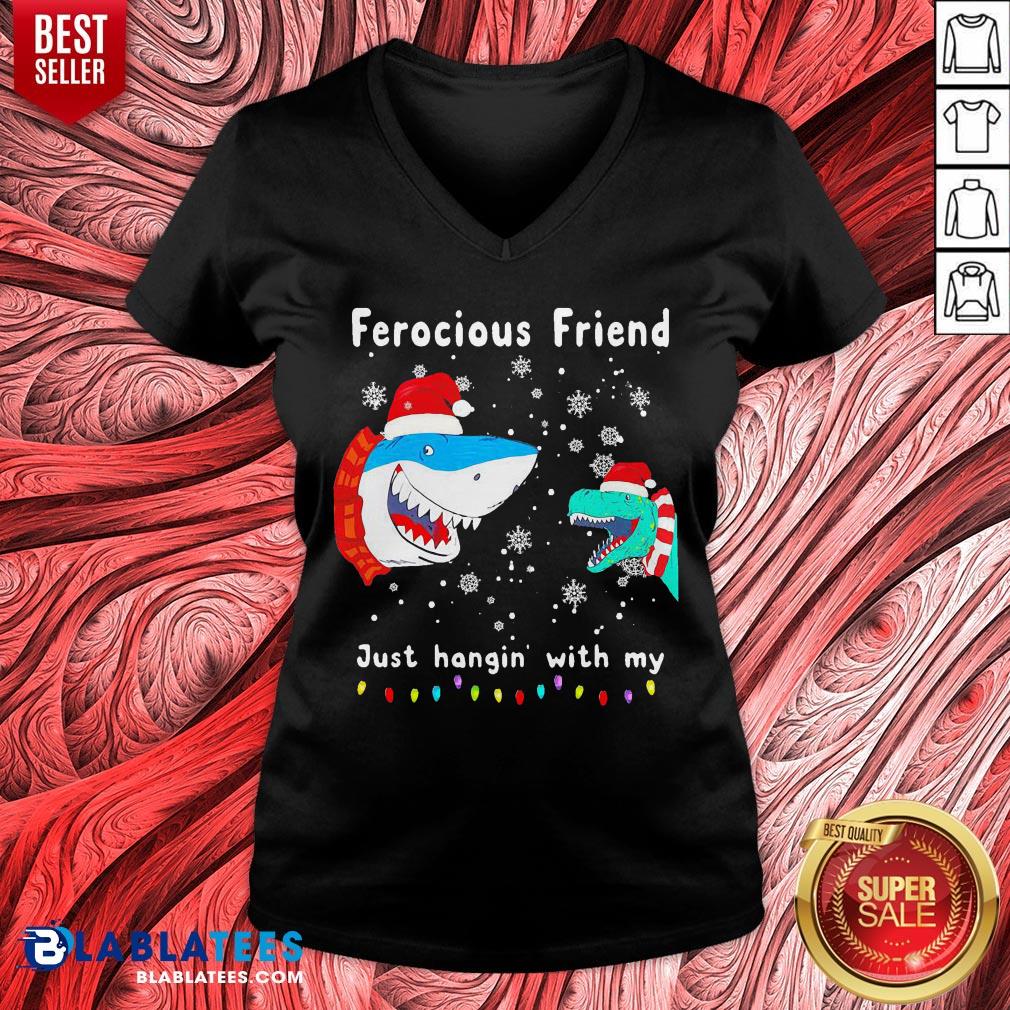 Awesome Christmas Ferocious Friend Just Hangin' With My Shirt - Image 3