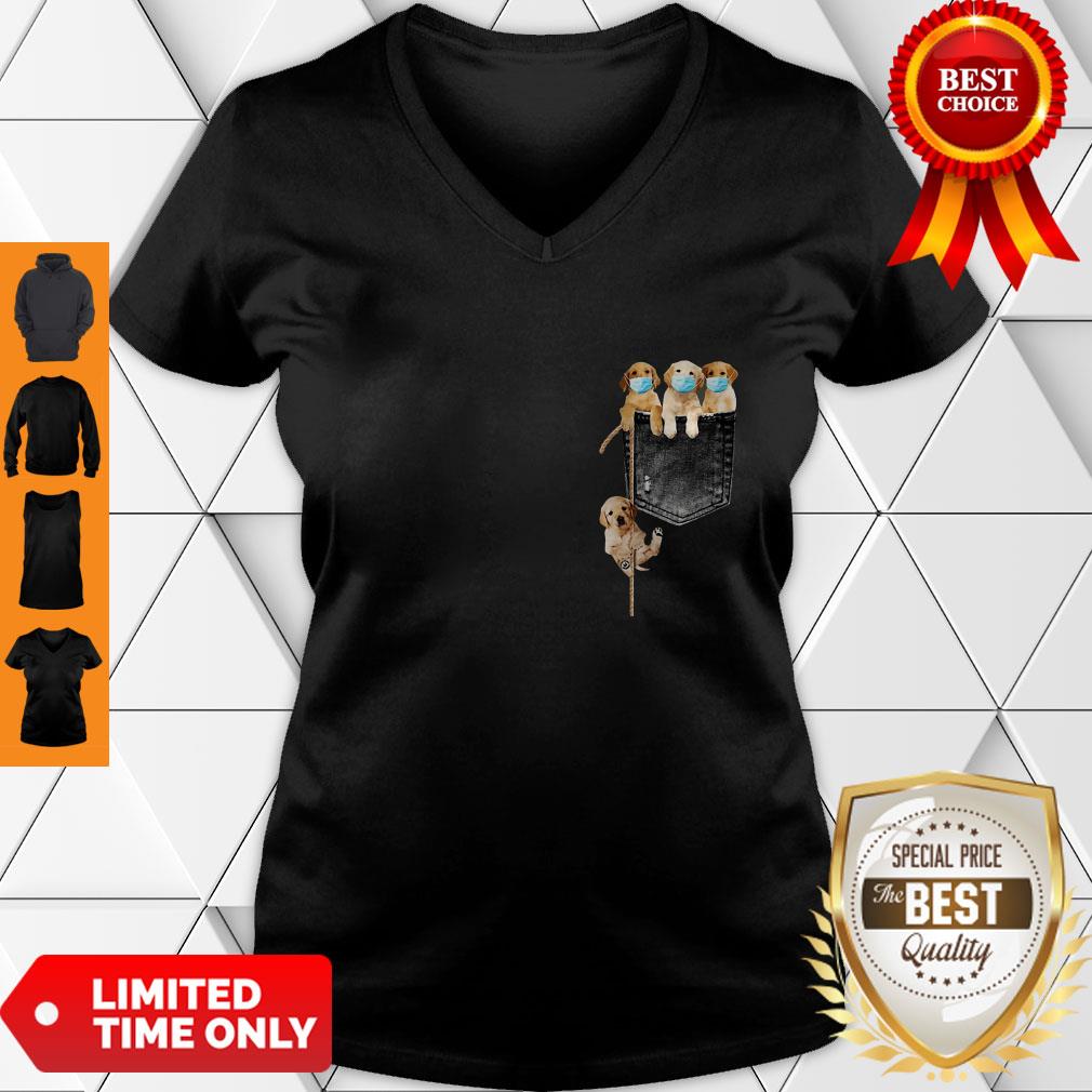 Good Golden Retrievers Mask In Pocket Shirt - Image 4