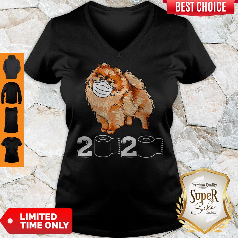 Premium Pomeranian Mask 2020 Toilet Paper Shirt - Image 2