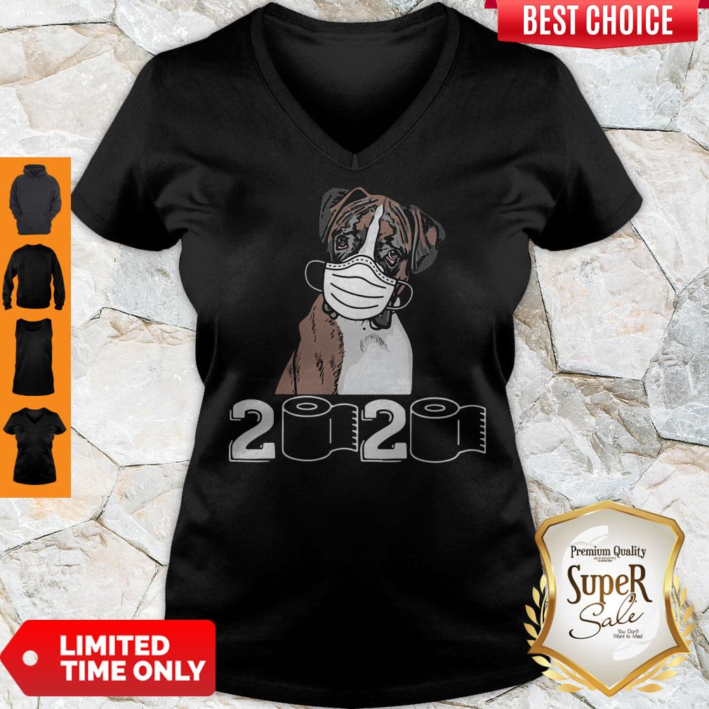 Top Boxer Dog Mask 2020 Toilet Paper Shirt - Image 2