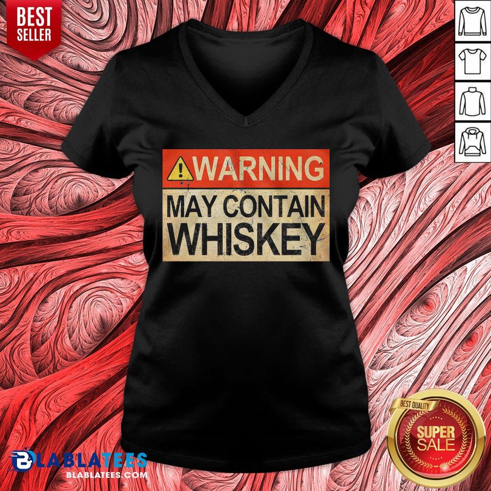 Good Warning May Contain Whiskey Shirt - Image 4