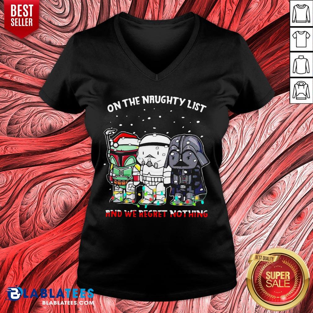 Awesome Star Wars Chibi On The Naughty List And We Regret Nothing Shirt - Image 3