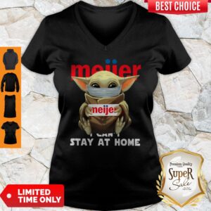 Alternative view of Perfect Baby Yoda Face Mask Hug Meijer I Can’t Stay At Home Shirt