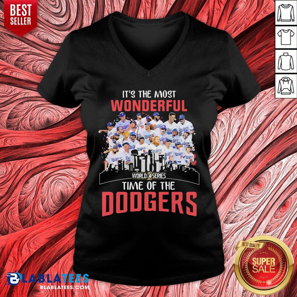 Top It’s The Most Wonderful World 2020 Series Time Of The Dodgers Shirt - Image 3