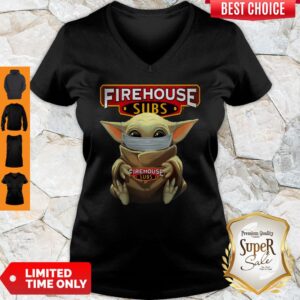 Alternative view of Original Baby Yoda Face Mask Hug Firehouse Subs Shirt