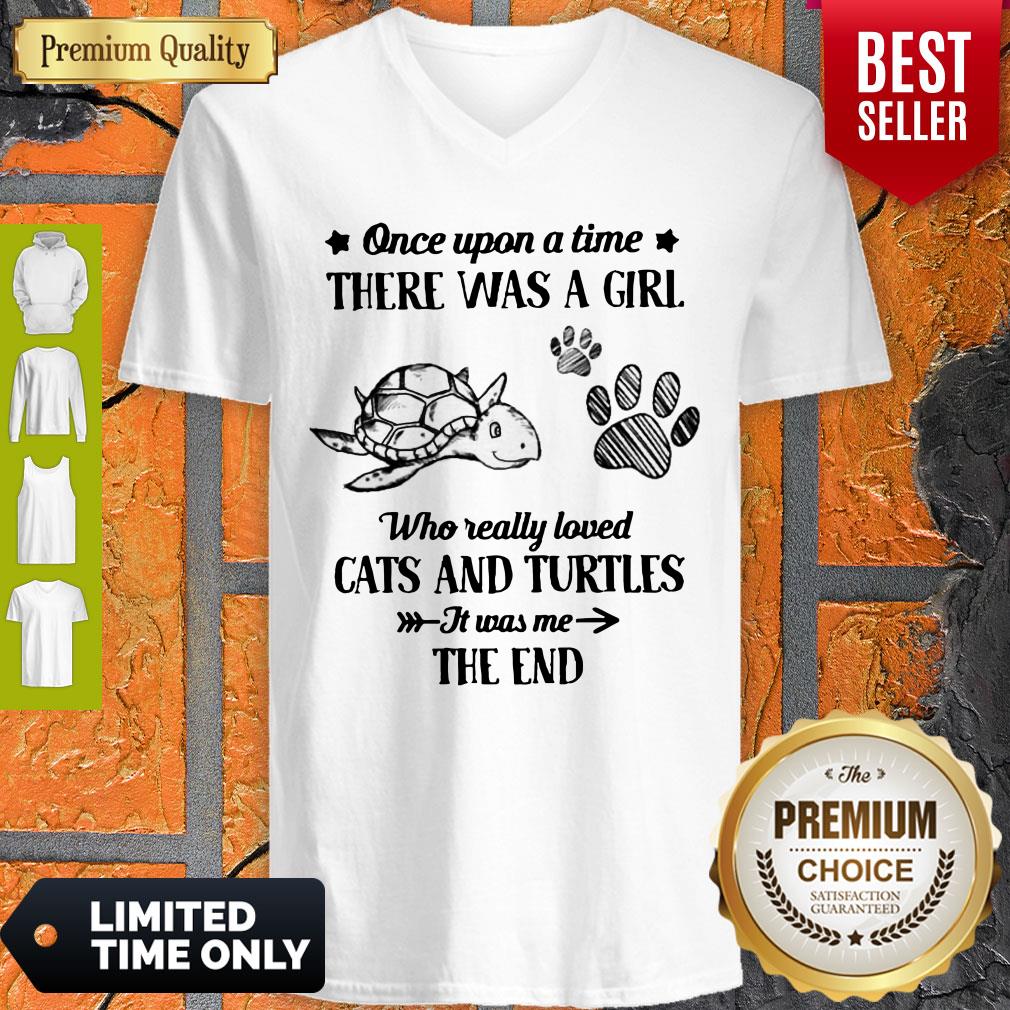 Official Once Upon A Time There Was A Girl Who Really Loved Cats And Turtles It Was Me The End Shirt - Image 2