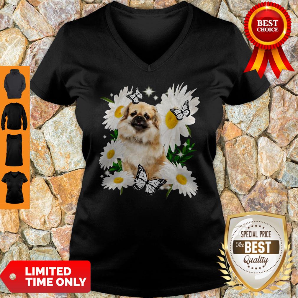Official Tibetan Spaniel Daisy Flower Classic Shirt - Image 3