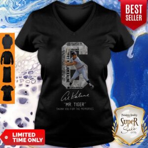 Alternative view of 6 Al Kaline 1934-2020 Signature Mr. Tiger Detroit Tigers Shirt